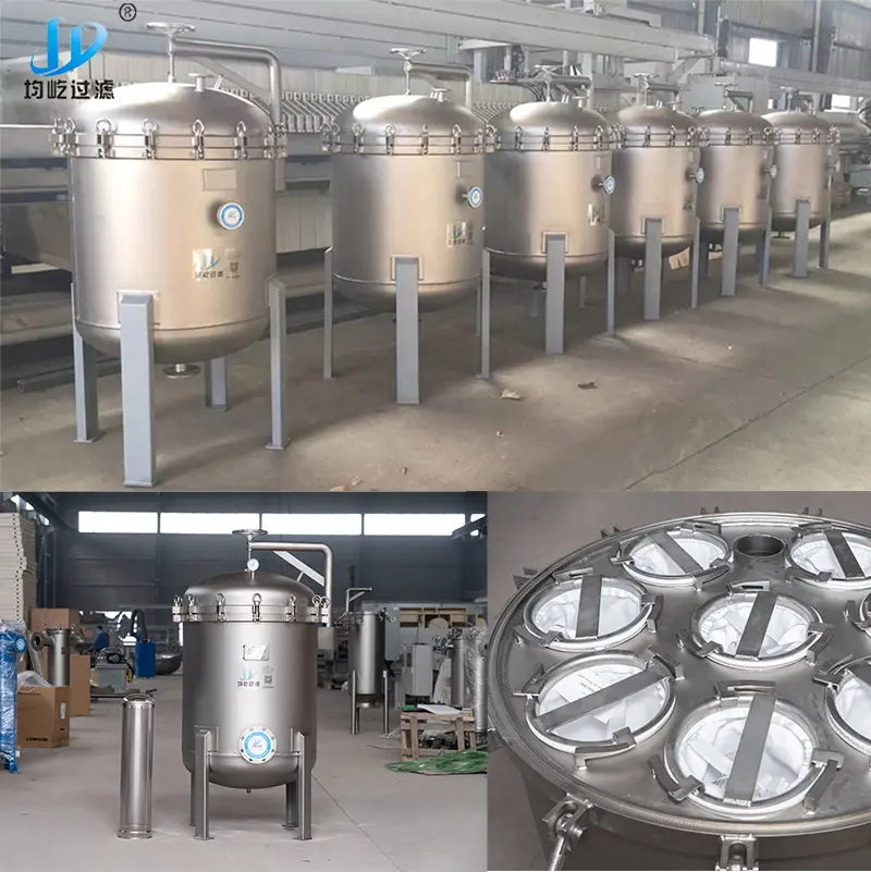  Stainless Steel 304/316L Multi-Bag Liquid Filter Housing for Water Treatment